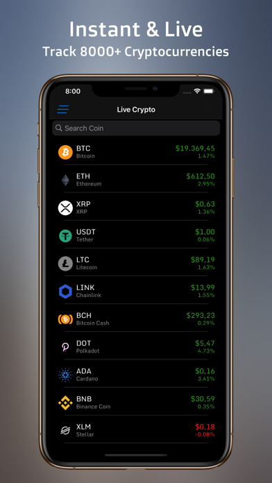 Screenshot #1 pour Live CryptoCurrency Prices