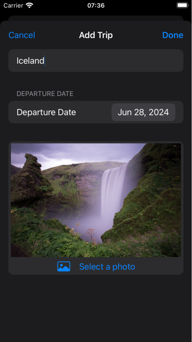 Travel Tracker - Countdown Screenshot