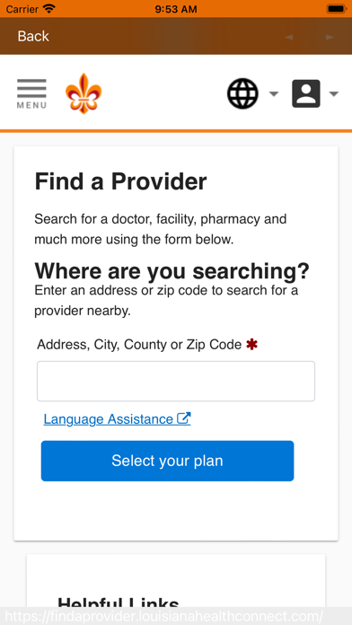 Louisiana Health Connect Screenshot