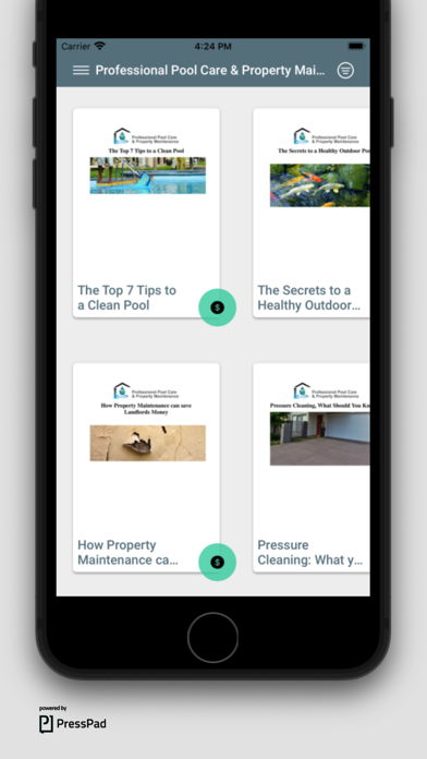 Pool Care Property Maintenance Screenshot