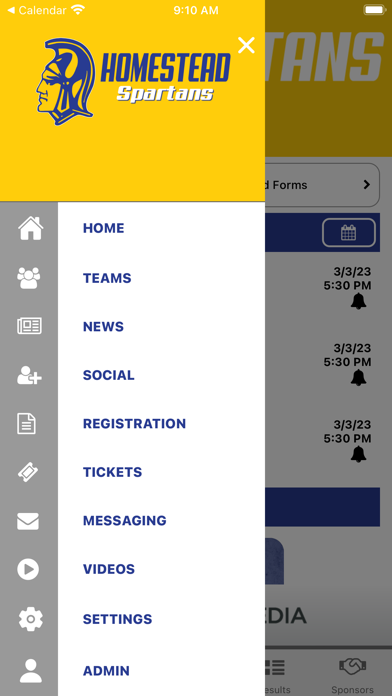 Homestead Spartan Athletics Screenshot