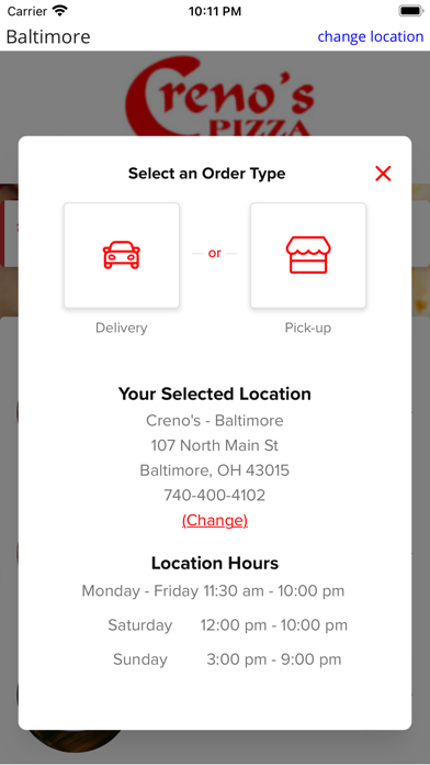 Creno's Pizza Screenshot