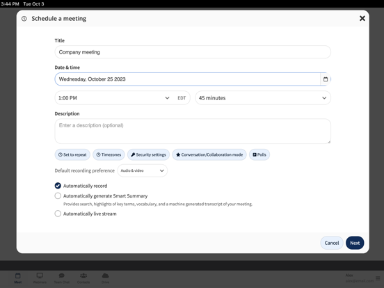 Screenshot #4 pour VivoMeetings
