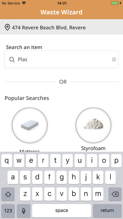 Revere Trash/Street Sweep App Screenshot