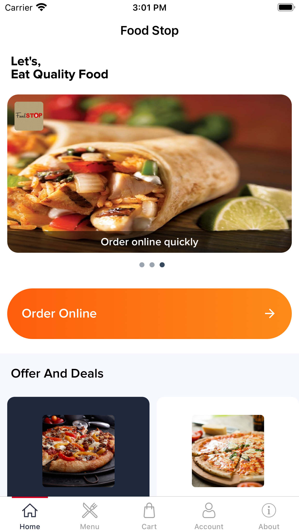 Food Stop-Order Online