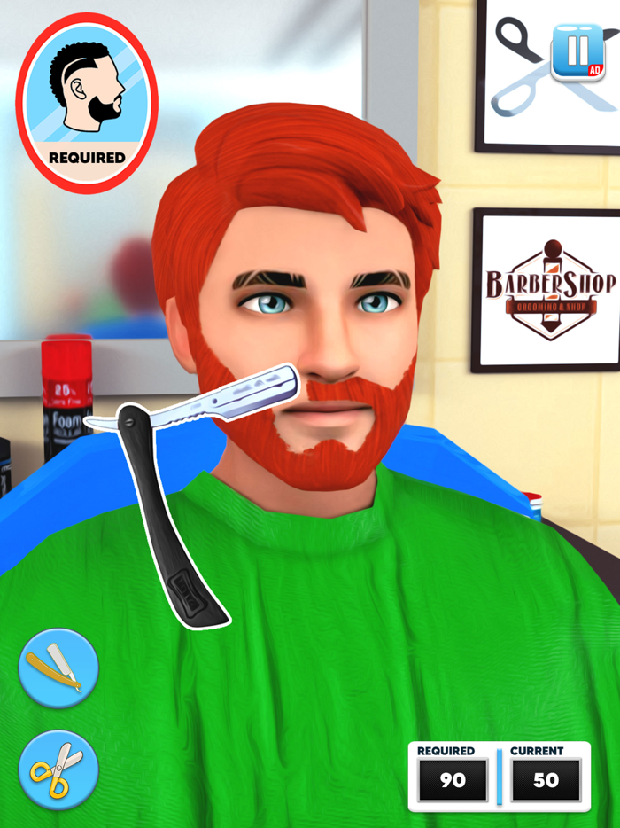 Barber Shop Hair Cutting Games