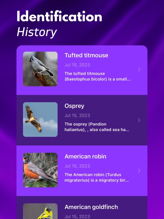 Bird ID: Identify Birds iPad screenshot 5 - Reference app