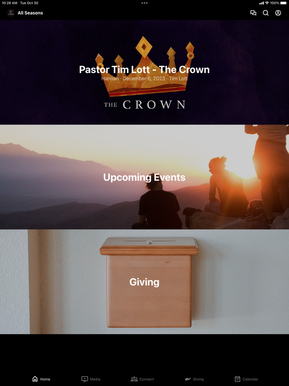 All Seasons Worship Center iPad screenshot 1 - Education app