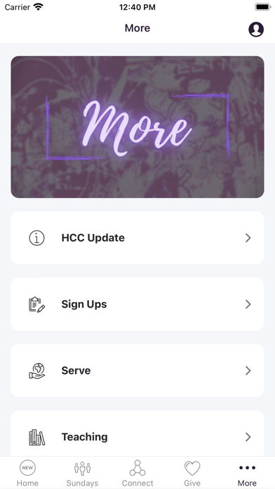HCC Online Screenshot