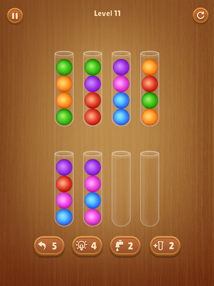 Color Ball Sort Wooden Puzzle