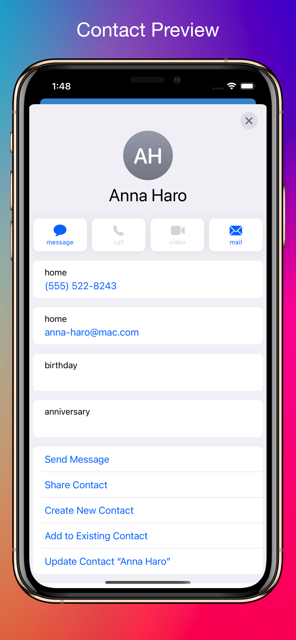 Contacts Backup Utility