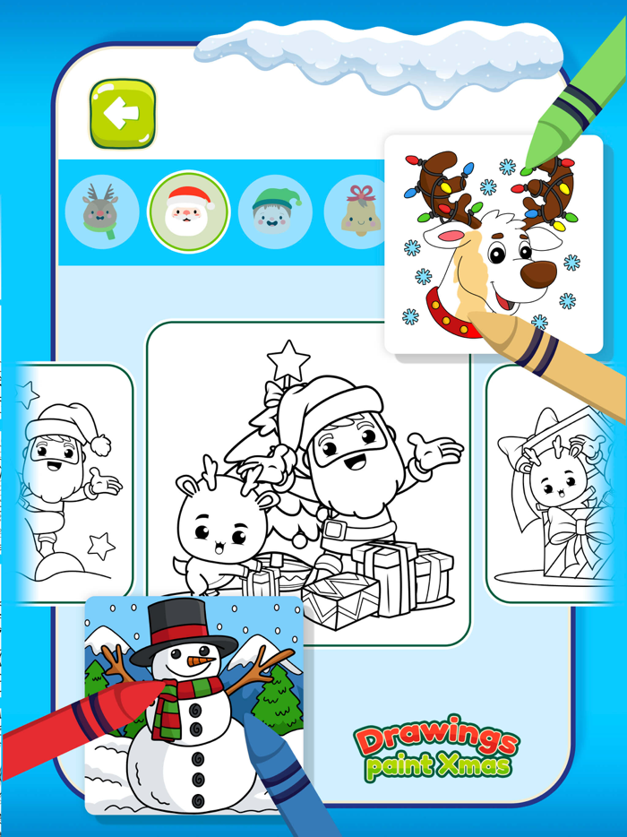 Christmas drawings to paint