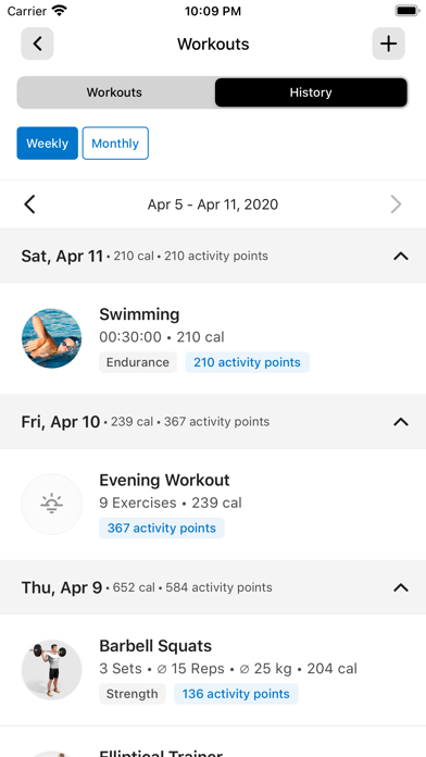 Club Fitness. Screenshot