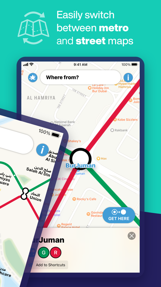 #2. Dubai Metro Interactive Map (iOS) 由: Mapway Limited