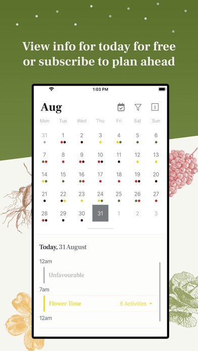 Biodynamic Gardening Calendar Screenshot