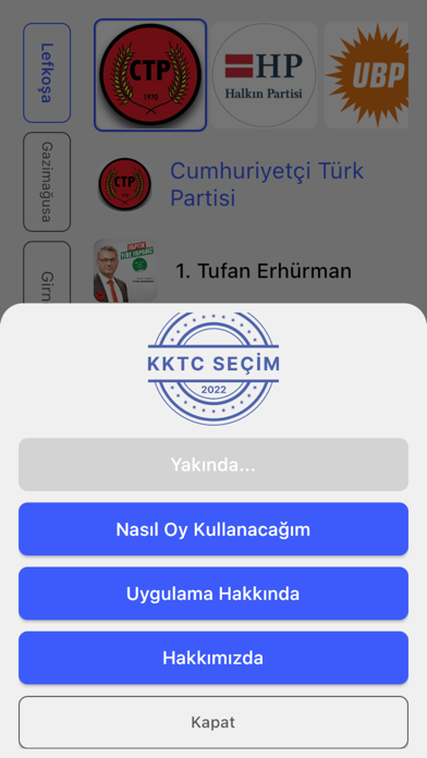 KKTC Seçim 2022 Screenshot