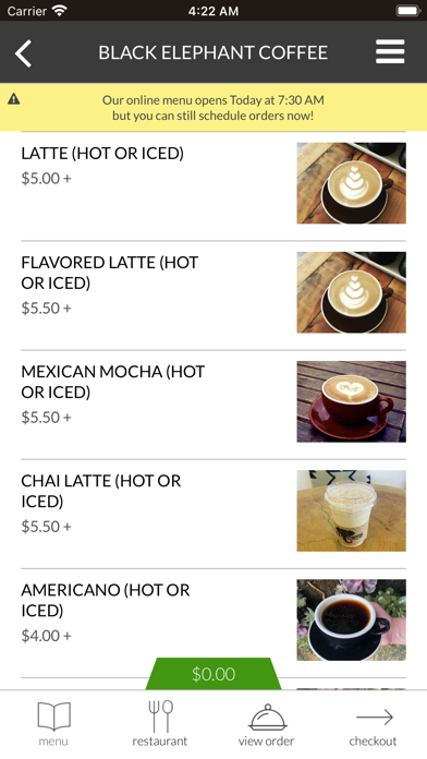 Black Elephant Coffee Screenshot