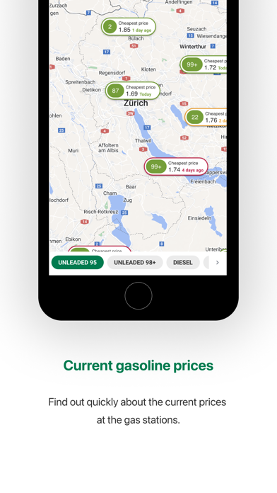 Comparis Gasoline price Swiss Screenshot