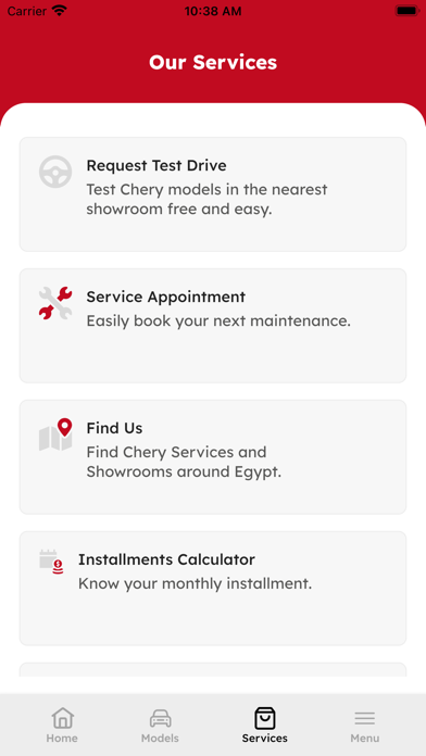 Chery Egypt Screenshot