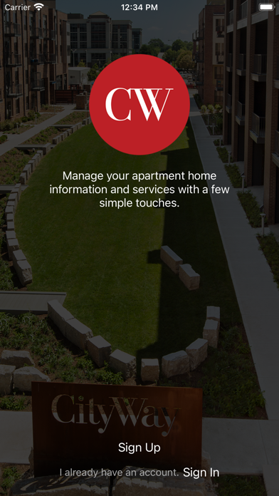 CityWay Resident Experience Screenshot