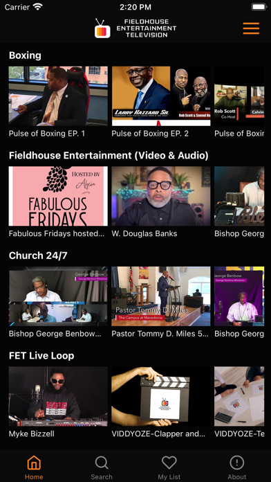 Fieldhouse Entertainment TV Screenshot