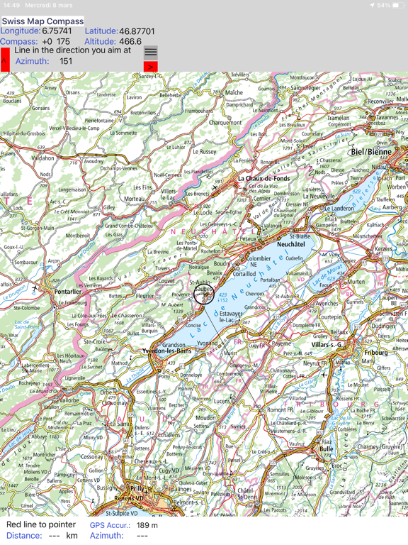 Screenshot #5 pour Swiss Map Compass