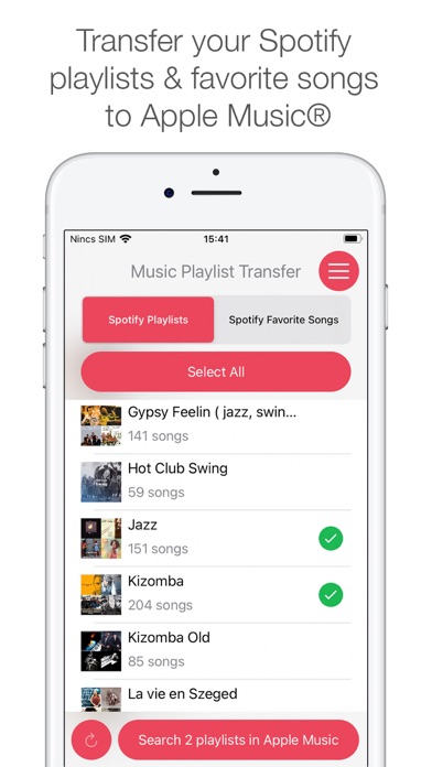 Music Playlist Transfer Screenshot
