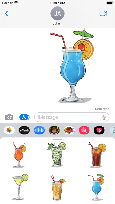 Bartender Cocktail Stickers Screenshot