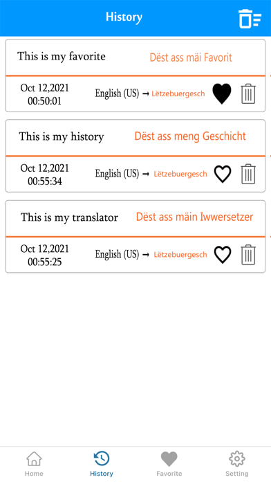 Luxembourgish To English Tran. Screenshot