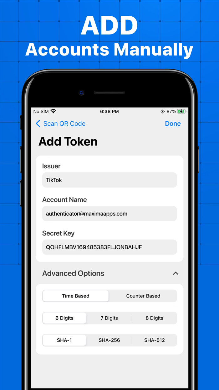 Authenticator app - 2FA MFA