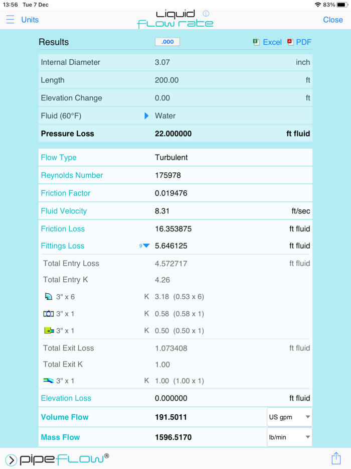 Pipe Flow Liquid Flow Rate