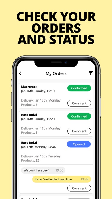 HORECA ORDERS Screenshot