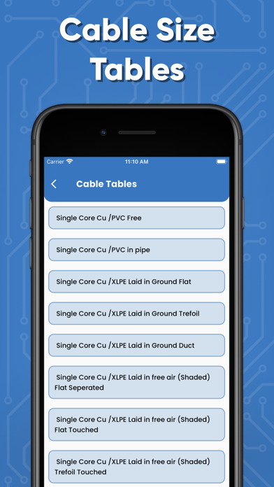 Cable Size Calculators Screenshot