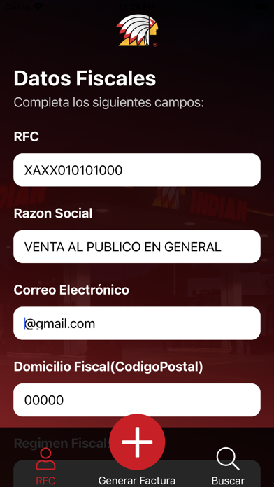 Indian Facturacion Screenshot
