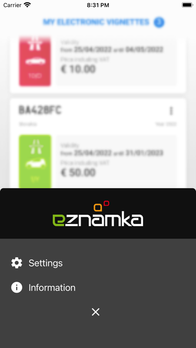 eznamka Screenshot