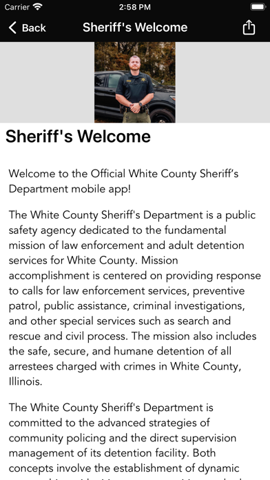 White County Sheriff IL iPhone screenshot 3 - Reference app