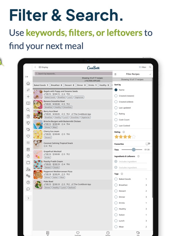 CookBook Recipe Manager App voor iPhone, iPad en iPod touch AppWereld