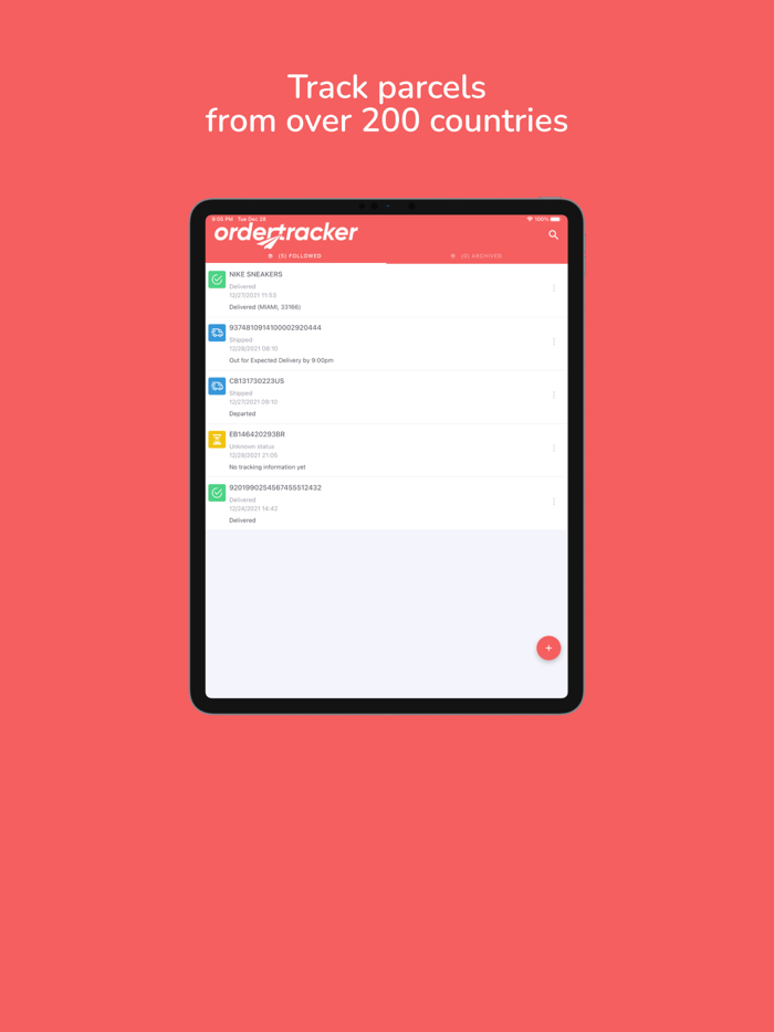 Ordertracker - parcel tracking
