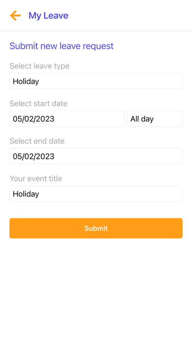 LW Employee Holiday Planner Screenshot