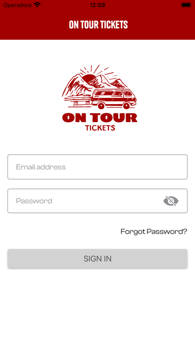 On Tour Tickets Screenshot