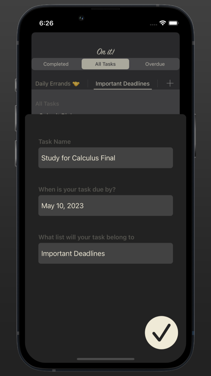 On it - Task Scheduling