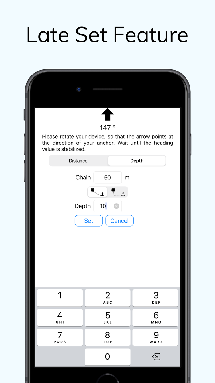 Anchor Alarm with Late Set