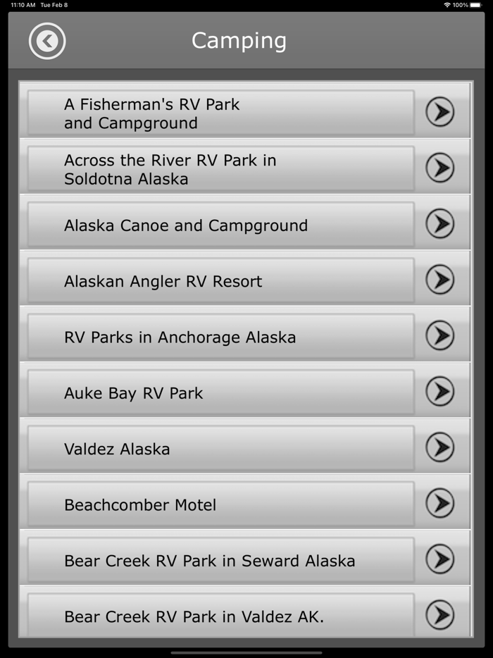 Alaska -Camping and TrailsParks