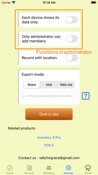 TimeRecorder S (administrator) Screenshot
