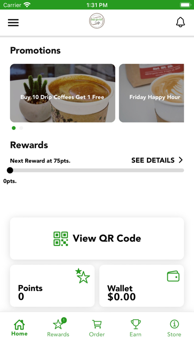 Civic Center Cafe Rewards Screenshot