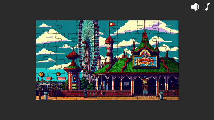 Pixel Retro Jigsaw Game