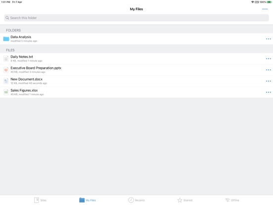 Ivanti Docs@Work iPad app afbeelding 2