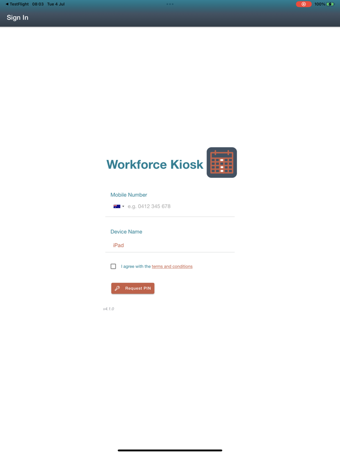 INX Workforce Kiosk