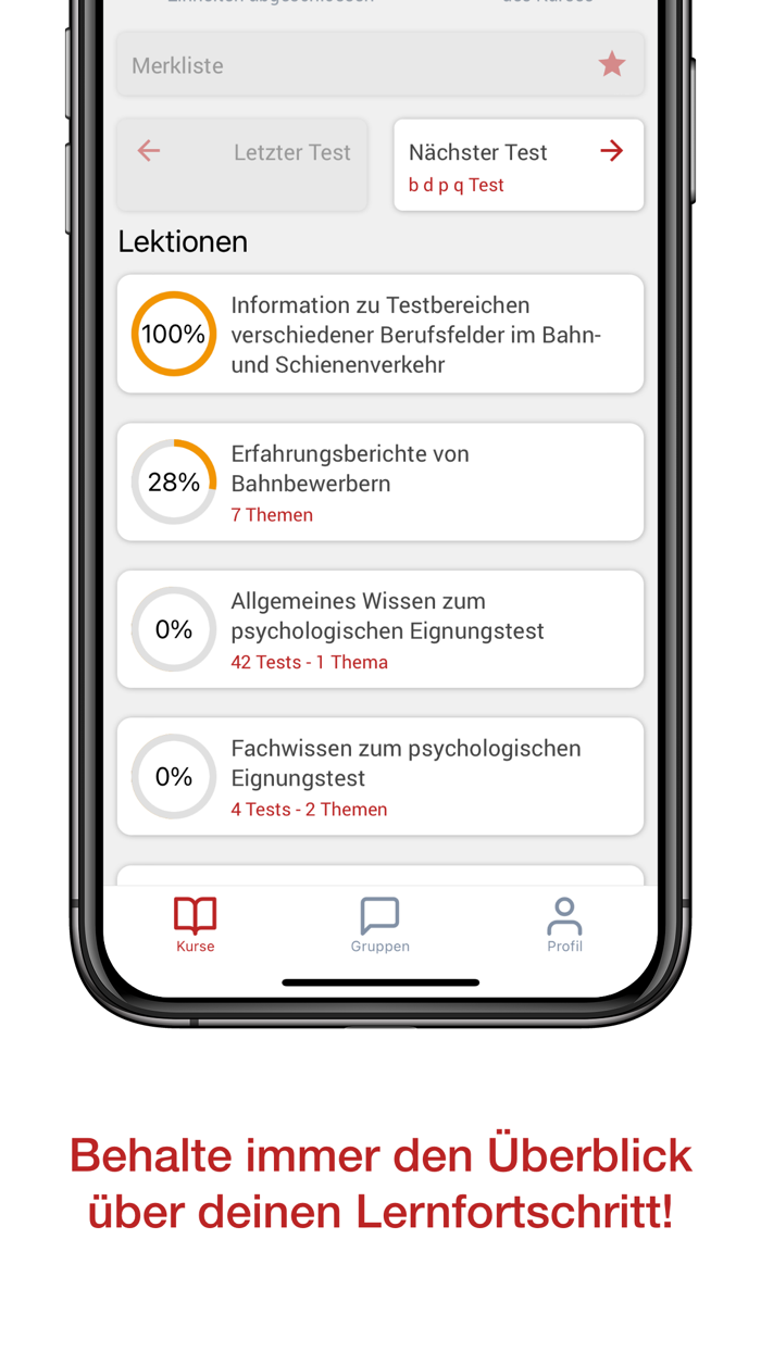 Bahn Karriere/Einstellungstest