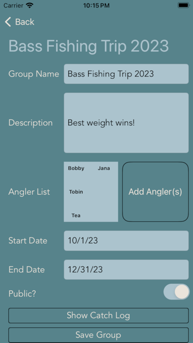 Fish 'Em Up - Fishing Tracker Screenshot